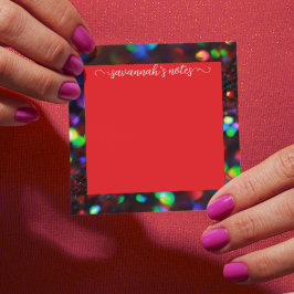 Mörk Red Sparkling Post-it Block