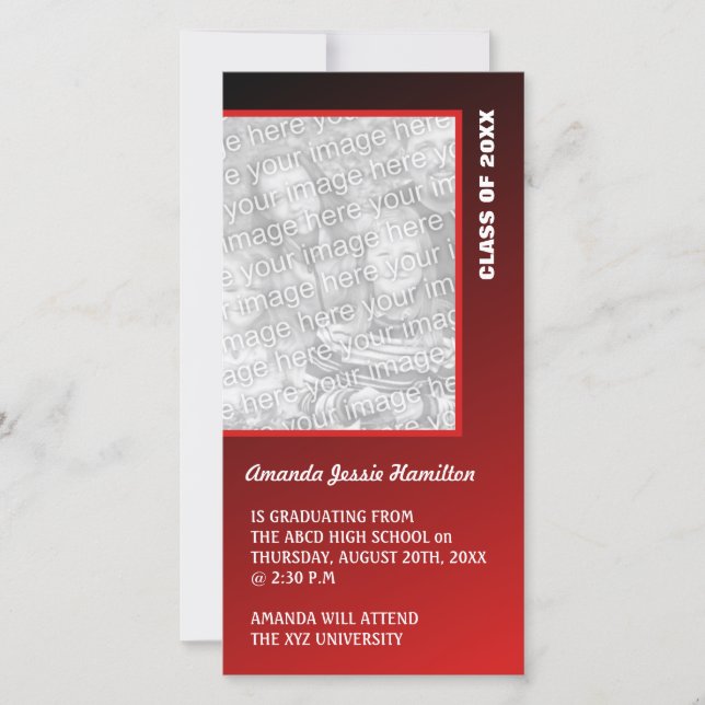 Mörk Red Studenten meddelande (Framsida)