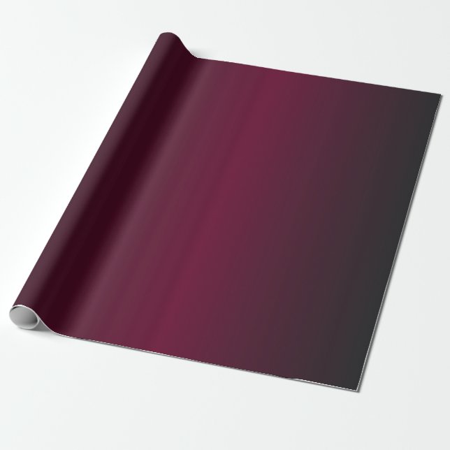 Mörk Red till Black Ombre Mönster Presentpapper (Utrullad)