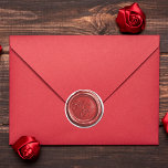 Mörk Red Vax Seal Vintage Personligt bröllp Sticke Runt Klistermärke<br><div class="desc">Klassutskrivet vax-förseglingsmärke med rött färg för att anpassa sig till initialer för alla tillfälle,  från bröllop till babyduschar!</div>