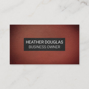 Mörk Red Vignette Leather Background Visitkort