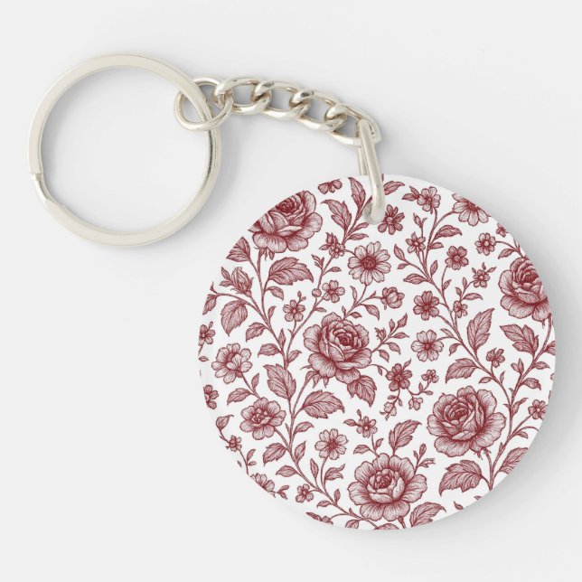 Mörk Red Vintage Ro Mönster (Framsidan)