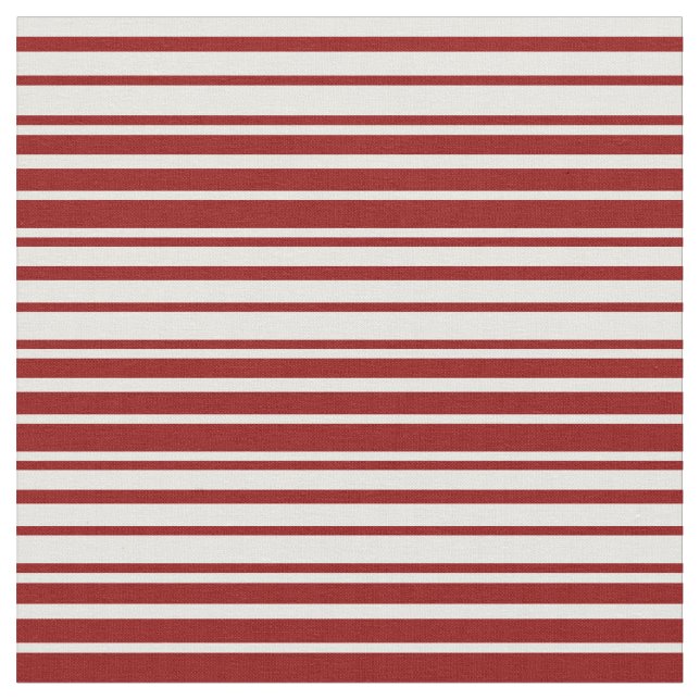 Mörk Red & White Färgad Mönster Tyg (Närbild)