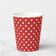 Mörk Red White Polka Dot Mönster