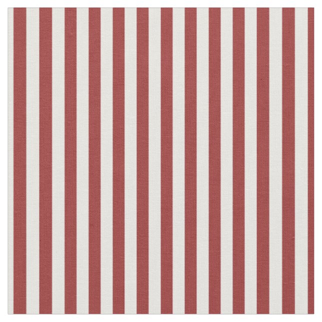 Mörk Red & White Rand Tyg (Närbild)
