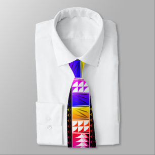 Mörk Regnbåge Native Feather Blessings Tie Slips