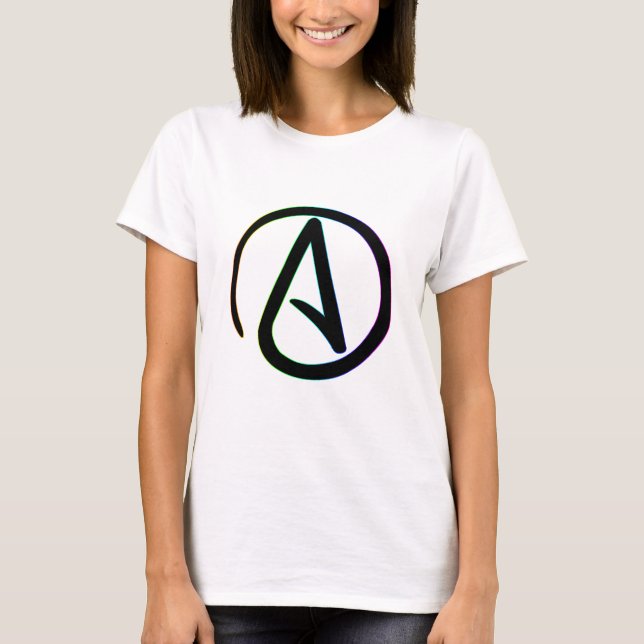 Mörk regnbågeateist tee (Framsida)