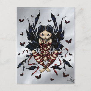 "Mörk Ribbon Fairy" vykort