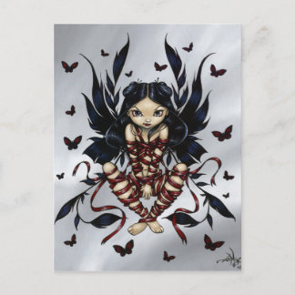 "Mörk Ribbon Fairy" vykort