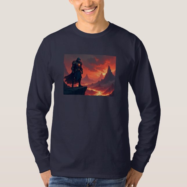 Mörk riddare av flamma t shirt (Framsida)