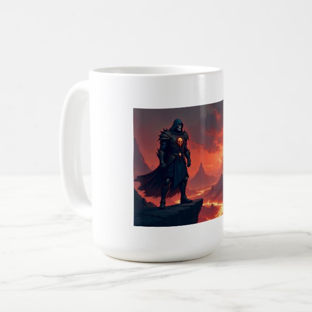 Mörk riddare av låga kaffemugg (Framsida vänster)