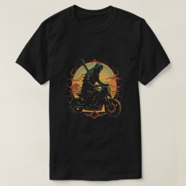 Mörk Rider/skelett Motorcykelförare T Shirt