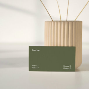 mörk rik grön - minimalistisk visitkort