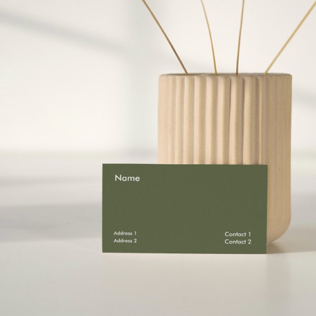mörk rik grön - minimalistisk visitkort (Skapare uppladdad)