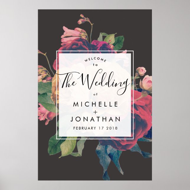 Mörk Ro Botaniskt faderligt Bröllop Poster (Framsidan)