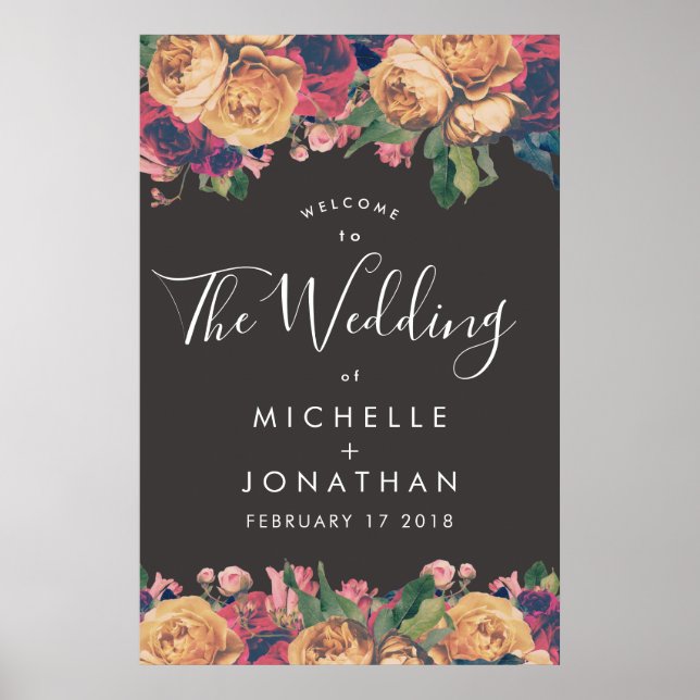 Mörk Ro Botaniskt faderligt Bröllop Poster (Framsidan)