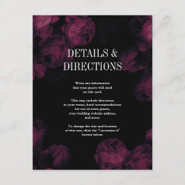 Mörk Ro Garden-bröllopskort Tilläggskort