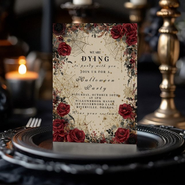 Mörk Ro Gothic Halloween Firande Inbjudningar (Skapare uppladdad)