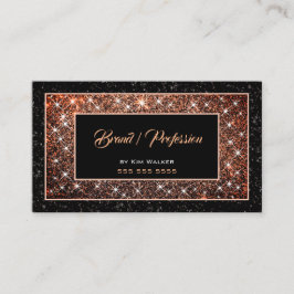 Mörk Ro Guld Glitter Media Black Glam Visitkort