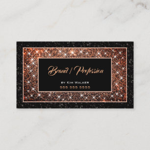 Mörk Ro Guld Glitter Media Black Glam Visitkort