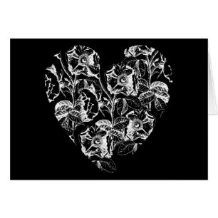 Mörk Ro Heart Hälsningskort