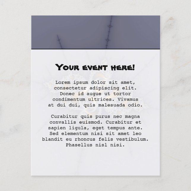 Mörk Ro - Mandelbrot Fractal Flygblad (Framsidan)