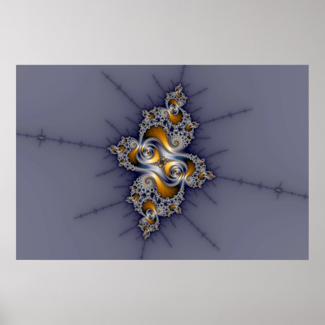 Mörk Ro - Mandelbrot Fractal Poster (Framsidan)