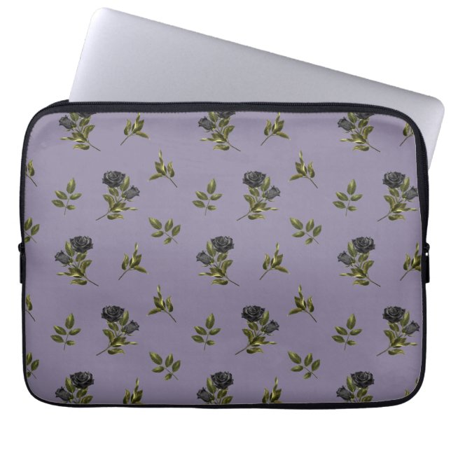 Mörk Ro Mönster Laptop Fodral (Framsidan)