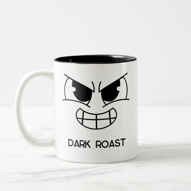 Mörk Roast Evil Ansikte Coffee Mugg (Vänster)