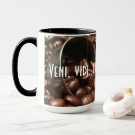 Mörk Roast-kaffebönor och skottfoto Mugg