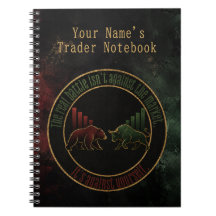 Mörk Röd Grön Bull Björn Mentalitet Trader Design
