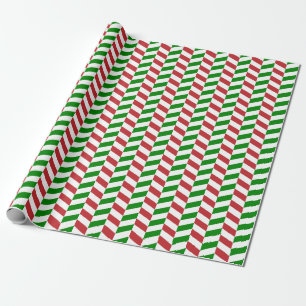 Mörk Röd, Grönt och vitt örrben Presentpapper