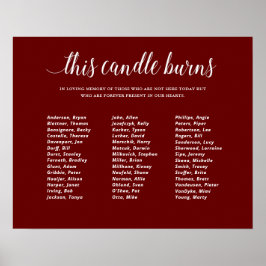 Mörk Röd Ljuset Brinner Skolåterträff Minnesmärke Poster