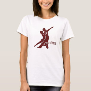 Mörk - röd logotyp - bekläda endast tee shirt