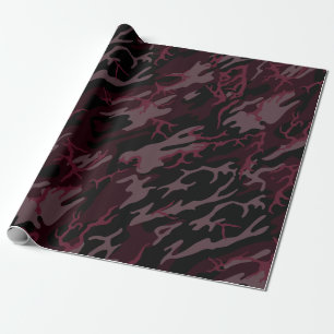 Mörk - röda Camo Presentpapper