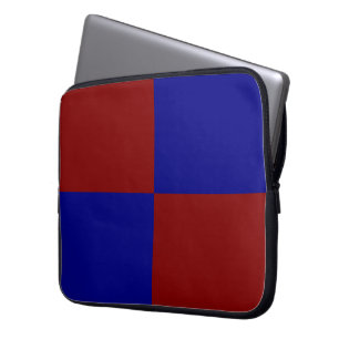 Mörk Röda och blå rektanglar Laptop Sleeve