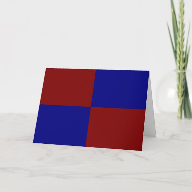 Mörk Röda och blå rektanglar Tack Kort (Framsida)