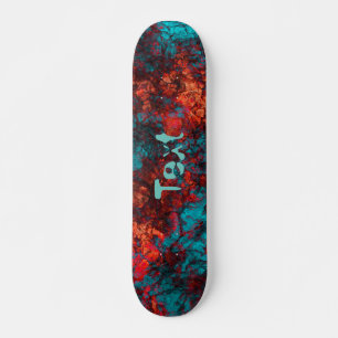 Mörk rödblått struktur texturerat suede marble gra mini skateboard bräda 18,5 cm