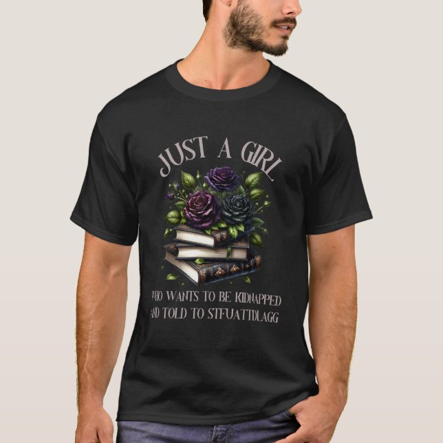 Mörk Romance Kvinnor Smutt Bokälskare Merch STFUAT T Shirt (Framsida)