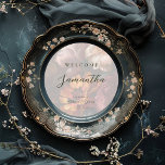 Mörk Romantic Blommigt Painting Guests Namn Bröllo Meny<br><div class="desc">Mörk Romantic Blommigt Oljemålning Mörk grönt Guests Namn Bröllop Menus</div>