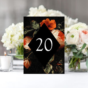 Mörk Romantic Blommigt Ro Nederländska Bordsnumret