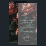 Mörk Romantic Fine Art Blommigt Bröllop Meny<br><div class="desc">Mörk Romantic Fine Art Blommigt Bröllop Meny</div>