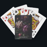 Mörk Romantic Lila Peonies Flower Bouquet Casinokort<br><div class="desc">Mörk Romantic Lila Peonies Flower Bouquet spelar kort i stil på gamla dutch-mästare,  med eget namn.</div>