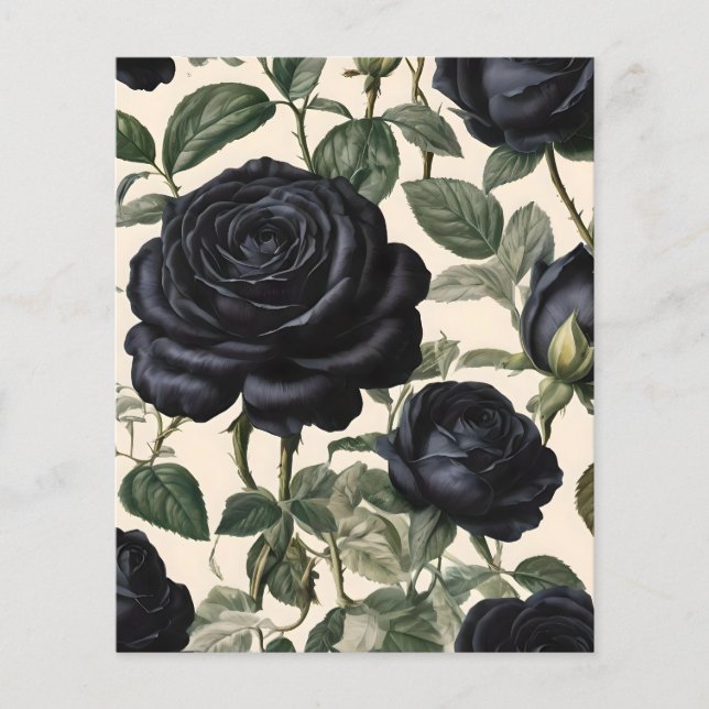**"Mörk Romantik: Black Vintage Provinsen Ro"** Flygblad (Framsidan)
