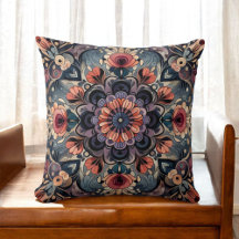 Mörk Romantik Boho Watercolor Blommigt Vår, sommar