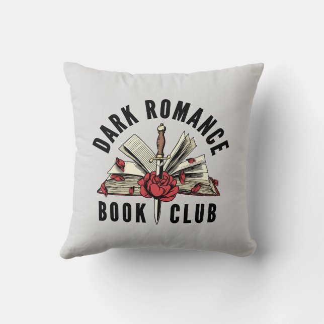 Mörk Romantik Bokälskare Present Kudde (Baksida)