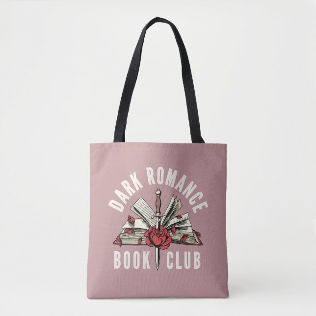 Mörk Romantik Bokklubb Blommig Rosa Present Tygkasse (Framsida)