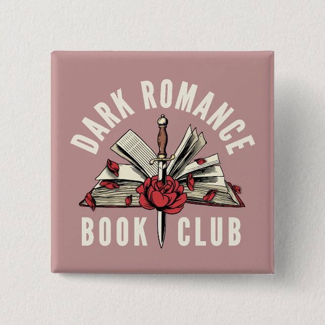 Mörk Romantik Bokklubb Röd Blommig Rosa Knapp (Framsida)