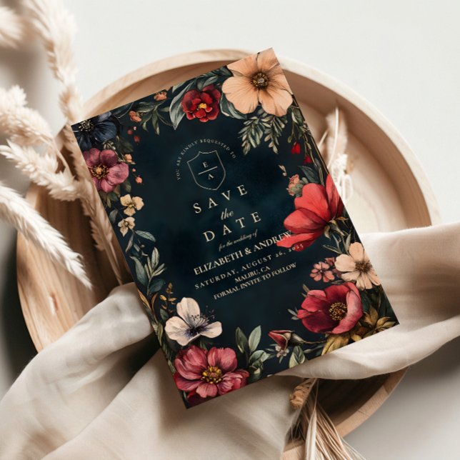 Mörk Romantik Bröllop Tema Spara Datumet (Skapare uppladdad)