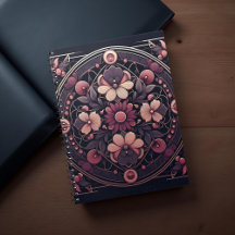 Mörk Romantik Burgundy Art Deco Blommigt Sommaren